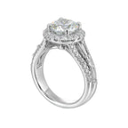 14Kt White Semi Mount 1Ctw For 2Ctw Round Center