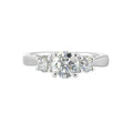 14Kt White Semi Mount 3/4Ctw For 1Ctw Round Center
