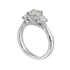 14Kt White Semi Mount 3/4Ctw For 1Ctw Round Center