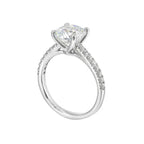 14Kt White Semi Mount 1/5Ctw For 2Ctw Round Center