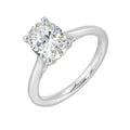 14Kt White Semi Mount 1/5Ctw For 2Ct Oval Center