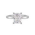 14Kt White Semi Mount 1/20Ctw For 2Ctw Radiant Center