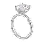 14Kt White Semi Mount 1/20Ctw For 2Ctw Radiant Center