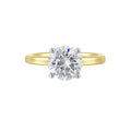 14Kt White Yellow Semi Mount 1/20Ctw For 2Ct Round Center