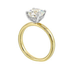 14Kt White Yellow Semi Mount 1/20Ctw For 2Ct Round Center