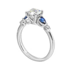 Five-Stone Round Diamond & Pear Colorstone Ring