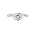 14Kt White Semi Mount 1/3Ctw For 1 1/2Ctw Round Center