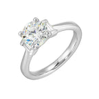 14Kt White Semi Mount 1/3Ctw For 1 1/2Ctw Round Center