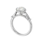 14Kt White Semi Mount 1/4Ctw For 1 1/2Ctw Round Center