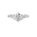14Kt White Semi Mount 1/25Ctw For 1 1/2Ctw Round Center
