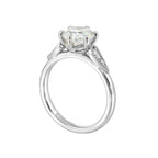 14Kt White Semi Mount 1/25Ctw For 1 1/2Ctw Round Center