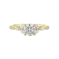14Kt Yellow Semi Mount 1/5Ctw For 1Ctw Round Center