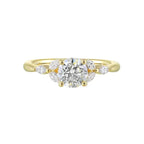 14Kt Yellow Semi Mount 1/5Ctw For 1Ctw Round Center