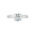 14Kt White Semi Mount For 1 1/2Ctw Round Center