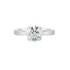 14Kt White Semi Mount For 1 1/2Ctw Round Center