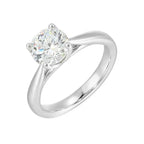 14Kt White Semi Mount For 1 1/2Ctw Round Center