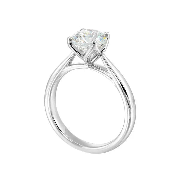 14Kt White Semi Mount For 1 1/2Ctw Round Center