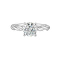 14Kt White Semi Mount 1/20Ctw For 1 1/2Ctw Round Center