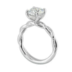 14Kt White Semi Mount 1/20Ctw For 1 1/2Ctw Round Center