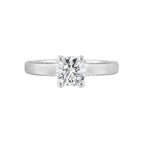 14Kt White Semi Mount 1/4Ctw For 1Ct Round Center