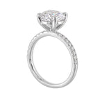 14Kt White Semi Mount 1/5Ctw For 2Ct Round Center