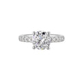 14Kt White Semi Mount 3/8Ctw For 2Ct Round Center