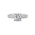 14Kt White Semi Mount 7/8Ctw For 2Ct Round Center
