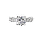 14Kt White Semi Mount 7/8Ctw For 2Ct Round Center