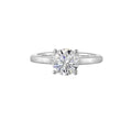 14Kt White Yellow Semi Mount 1/20Ctw For 1 1/2Ct Round Center
