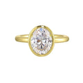 14Kt Yellow Semi Mount For 2 1/2Ct Oval Center
