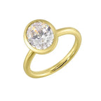 14Kt Yellow Semi Mount For 2 1/2Ct Oval Center