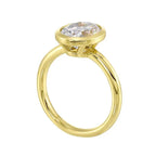 14Kt Yellow Semi Mount For 2 1/2Ct Oval Center
