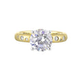 14Kt Whiite Yellow Semi Mount 1/10Ctw For 2Ct Round Center
