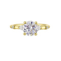 14Kt Yellow Semi Mount 1/5Ctw For 1 1/2Ct Round Center