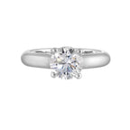 14Kt White Semi Mount 1/20Ctw For 1 1/2Ct Round Center