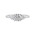 14Kt White Semi Mount 1/2Ctw For 1Ct Round Center