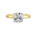 14Kt White Yellow Semi Mount For 2Ct Round Center