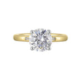14Kt White Yellow Semi Mount 1/15Ctw For 2Ct Round Center