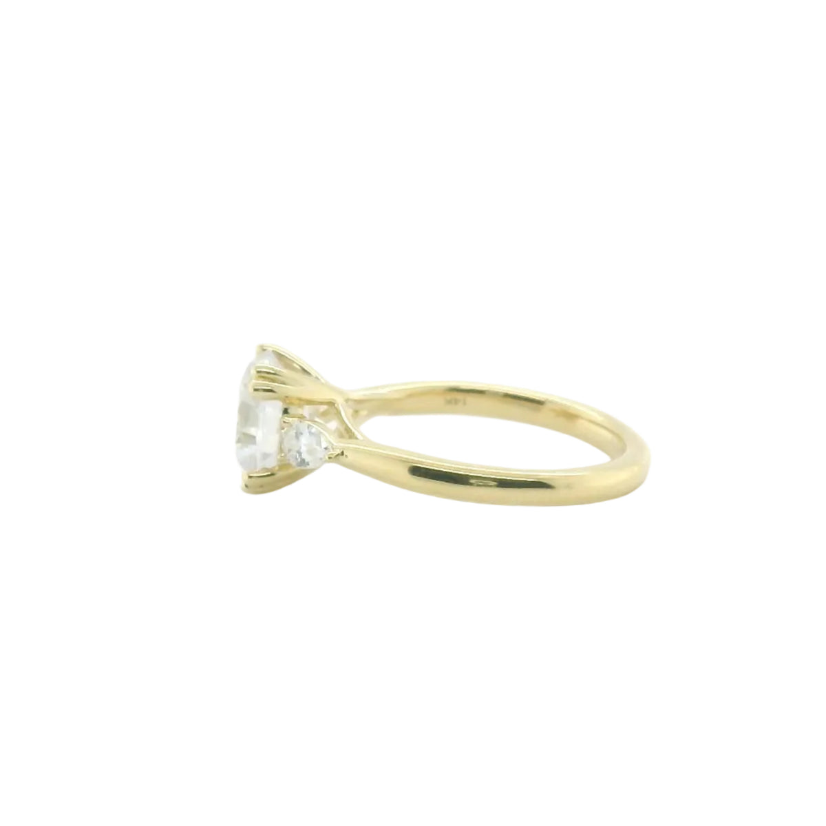Perfect Love 2ct Round CZ Semi-Mount with .33ct Diamond Ring