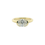 Perfect Love 2ct Oval East-West Bezel Semi-Mount Ring