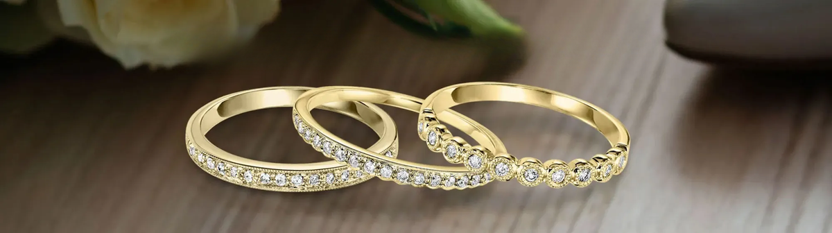 Gold Diamond Wedding Bands