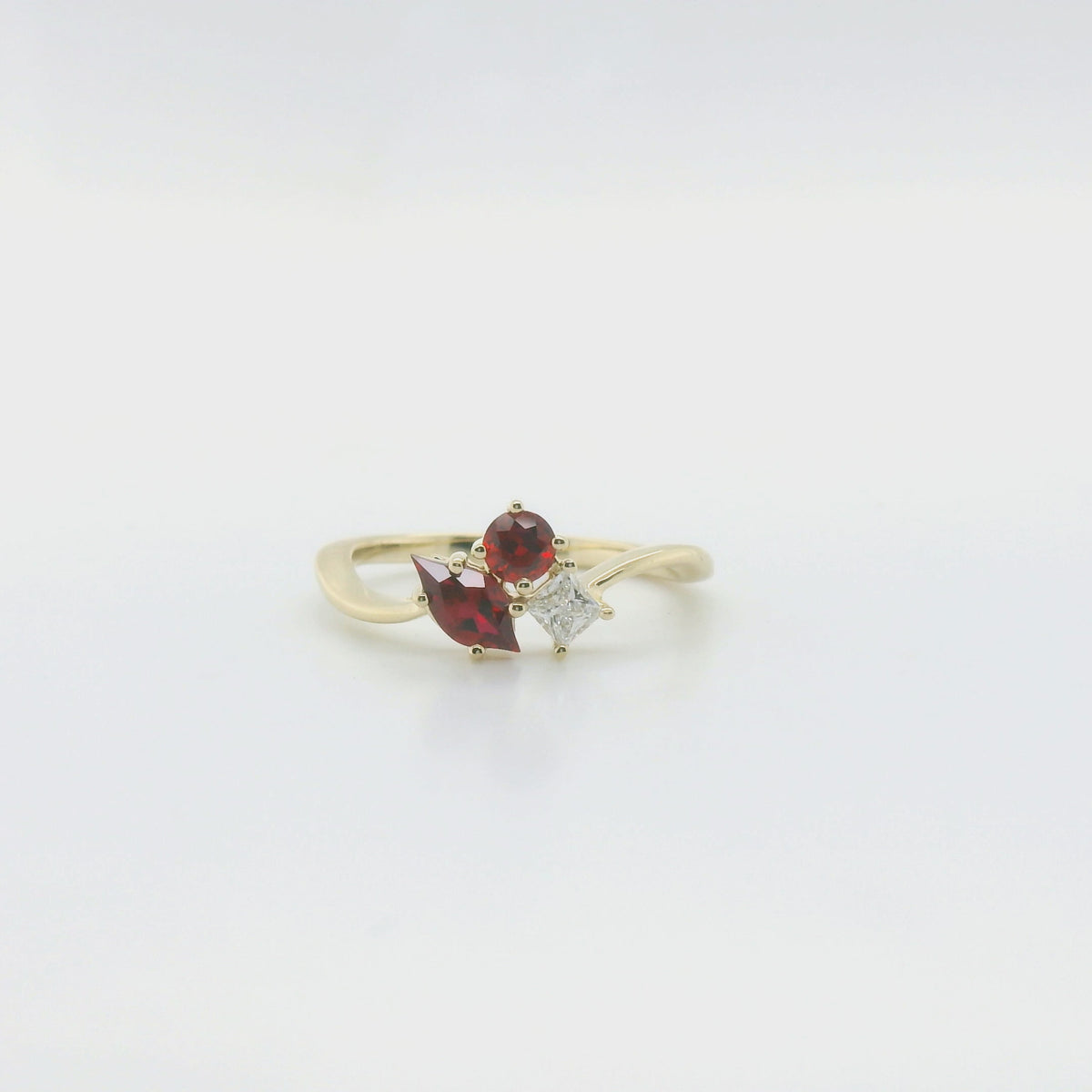 Chatham .58ct Lab Ruby & Diamond Ring
