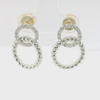 Perfect Love 0.25ct Diamond Two-Tone Circle Dangle Earrings