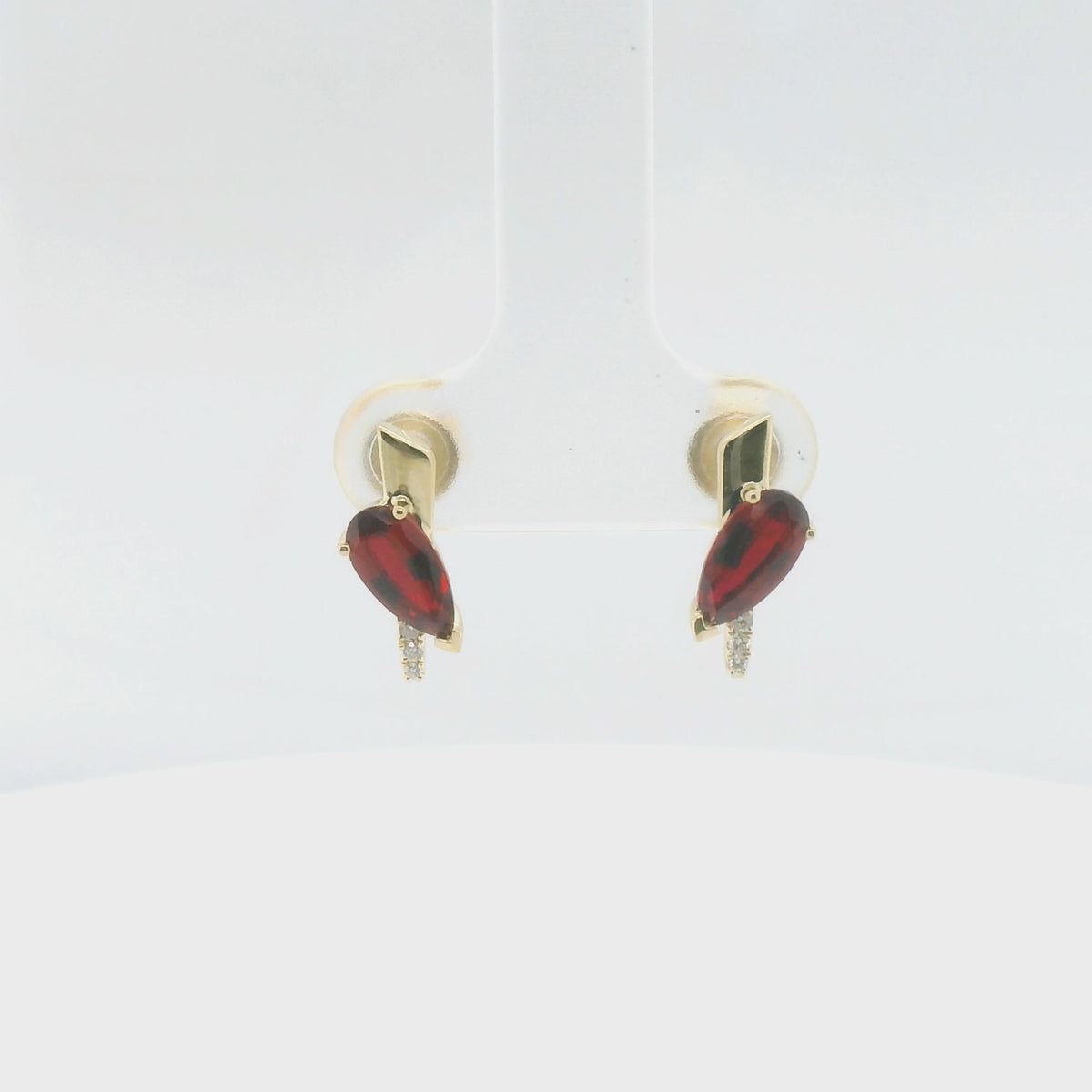 Chatham 1.54ct Lab Ruby & Diamond Studs