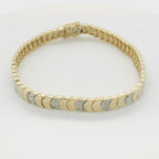Perfect Love 0.50ct Diamond Gold Half-Moon Link Bracelet
