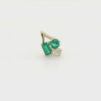 Chatham 0.37ct Lab Emerald & Diamond Pendant