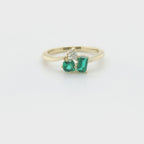 Chatham 0.36ct Lab Emerald & Diamond Ring