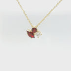 Chatham 0.58ct Lab Ruby & Diamond Pendant