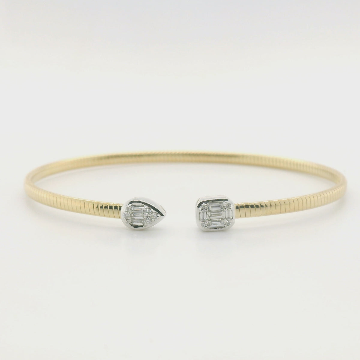 Perfect Love 14K Gold Cacoon Diamond Cuff