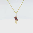 Chatham 0.77ct Lab Ruby & Diamond Pendant